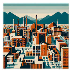 Póster Isfahan - design persa (iraniano)