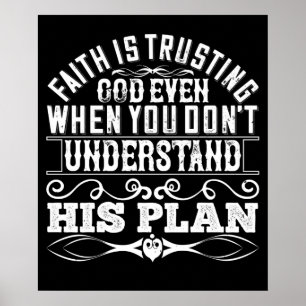 Poster Islã - A fé é a confiança de Deus