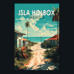Poster Isla Holbox Mexico Viagem Art Vintage<br><div class="desc">Isla Holbox Mexico vetor art design. É parte da Reserva Natural de Yum Balam e separada do continente pela Lagoa de Yalahau,  que abriga flamingos e pelicanos.</div>