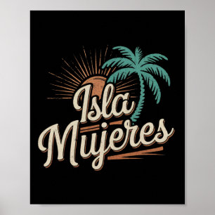 Poster Isla Mujeres México Lembranças de Férias Família V