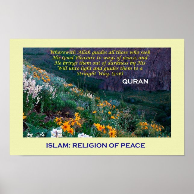 Poster islâmico (religião islâmica da paz) (Frente)