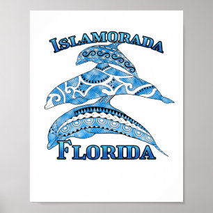 Poster Islamorada Florida Keys Vacation - Golfinhos Triba