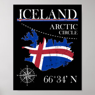 Poster Islândia - Círculo Polar Ártico - Ilha Polar Norte