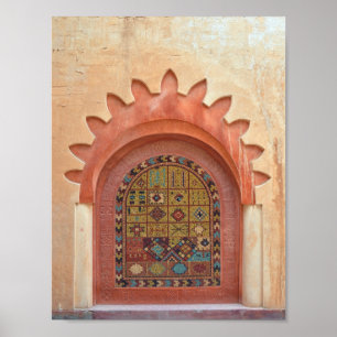 Póster Islão árabe de Marrocos da arcada da arquitetura