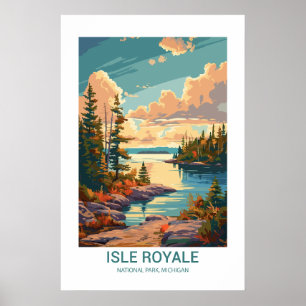 Poster Isle Royale National Park Michigan EUA