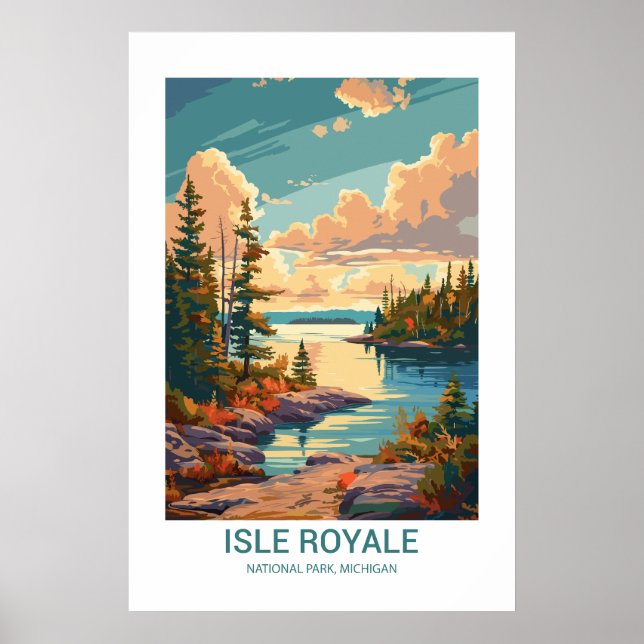 Poster Isle Royale National Park Michigan EUA (Frente)