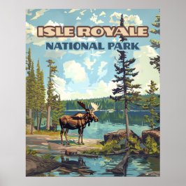 Poster Isle Royale National Park Michigan Lake