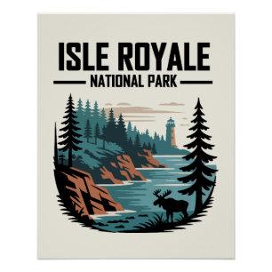 Póster Isle Royale National Park Scenderness