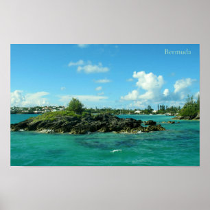 Poster Islet na Baía de Mangrove, Bermudas