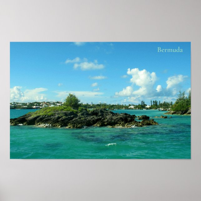 Poster Islet na Baía de Mangrove, Bermudas (Frente)