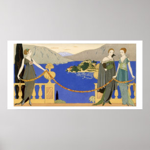 Póster Isola Bella, vestidos de noite projetou por