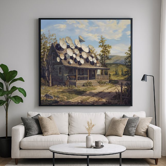 Poster Isolado Ainda Conectado - Arte Satírica Engraçada (Criador carregado)