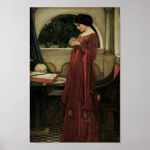 Póster Isolde e bola de cristal 1902