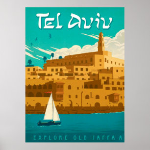 Poster Israel: 2021/heute Tel Aviv - Sommer Reise ... 