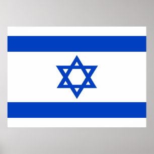 Poster Israel bandeira azul Estrela de David