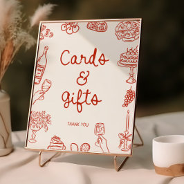 Poster Isso é mais cartas e presentes vermelhos ilustrado