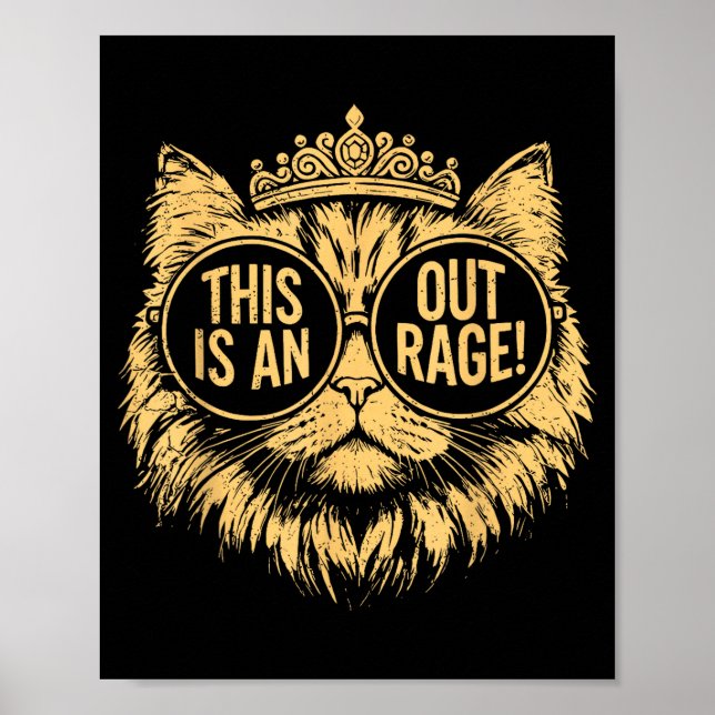 Poster Isso É Um Meme De Gato Indignante Citação Engraçad (Frente)