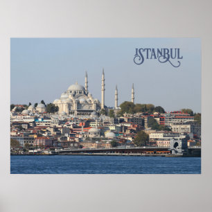 Poster Istambul de texto personalizado