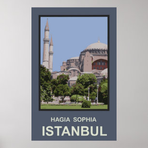 Póster Istambul Hagia Sophia