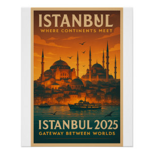Póster Istambul - Onde os continentes se encontram