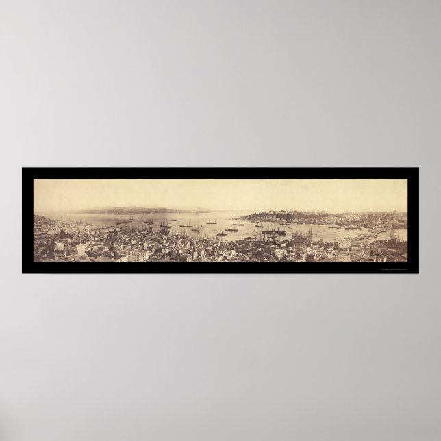 Póster Istambul Turquia Foto 1876 (Frente)