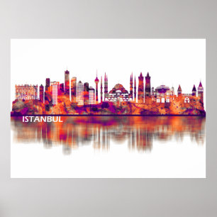 Poster Istambul Turquia Skyline