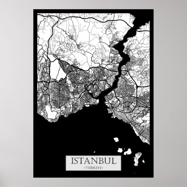 Poster Istanbul Türkiye Map (Frente)