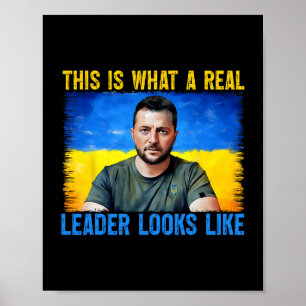 Poster Isto É Como Um Verdadeiro Líder Se Parece Volodymy
