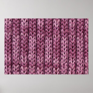 Poster It is Purple knitting texture for pattern and back