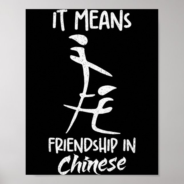 Poster It Means Friendship In Chinese Funny Sarcasm Meme  (Frente)