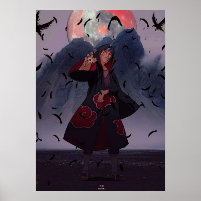 Poster Itachi uchiha Akatsuki (Frente)