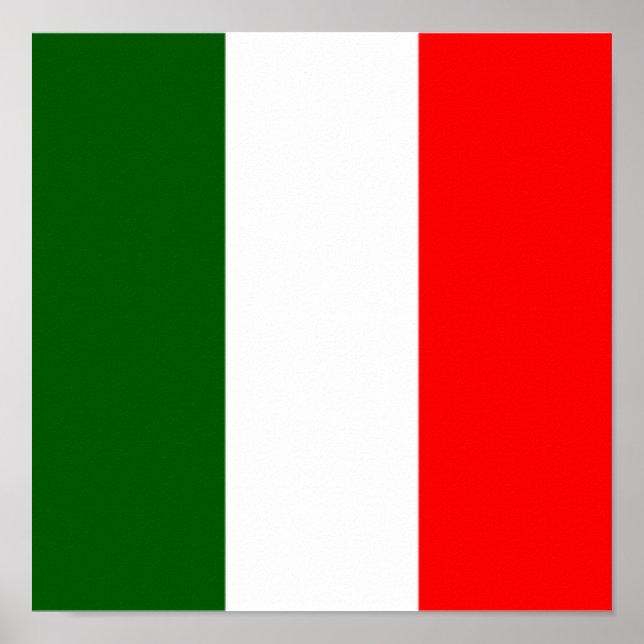 Poster Itália Bandeira País Italiano País Terra natal (Frente)
