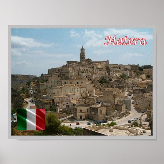 Poster Itália - Basilicata - Sassi de Matera - (Frente)