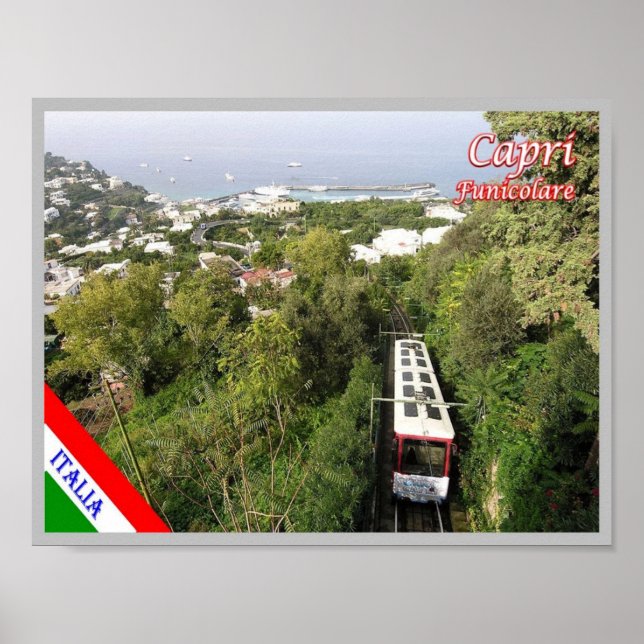 Poster Itália - Campânia - Capri - Funicular - (Frente)