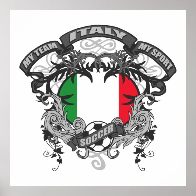 Póster Itália do futebol (Frente)