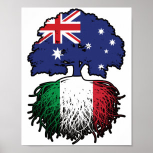 Poster Itália, Itália, Austrália Australiana, Bandeira Ra