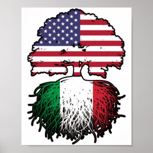 Poster Itália Italiano americano EUA Estados Unidos Améri
