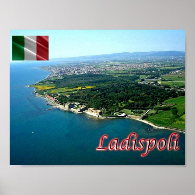Poster Itália - Lácio - Ladispoli - (Frente)