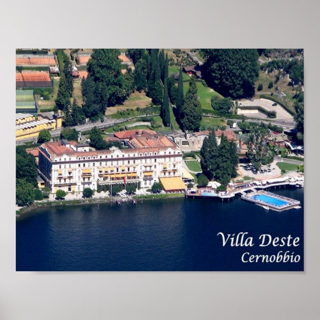 Poster Itália - Lago Como - Cernobbio - Villa D'Este (Frente)