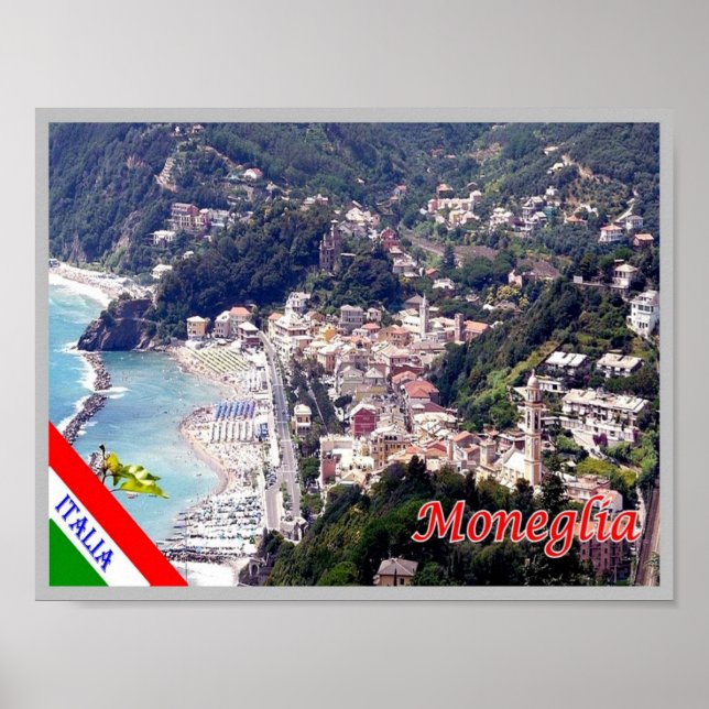 Poster Itália - Ligúria - Moneglia - (Frente)