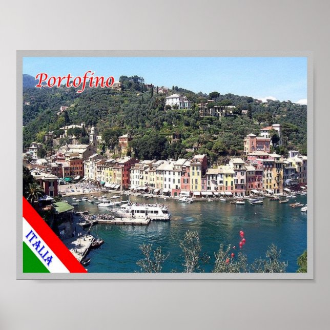 Poster Itália - Ligúria - Portofino - (Frente)
