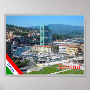 Poster Itália - Ligúria - Savona - Harbour -