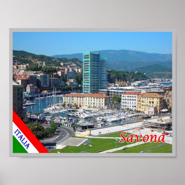 Poster Itália - Ligúria - Savona - Harbour - (Frente)