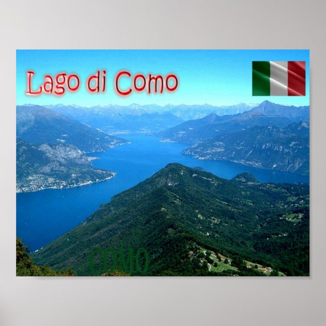 Poster Itália - Lombardia - Como - Lago Como View - (Frente)