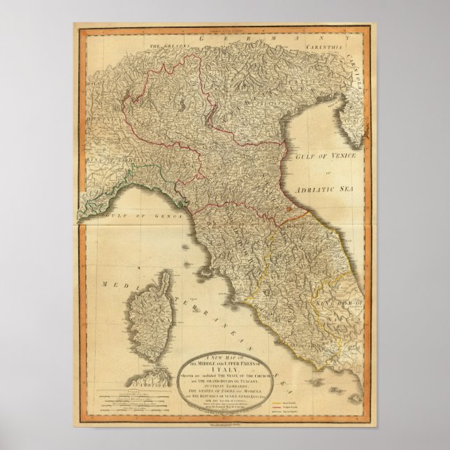 Poster Itália média, superior (Frente)