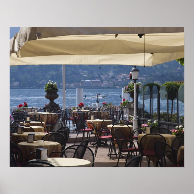Poster Itália, Província De Como, Bellagio. Lakeside café (Frente)