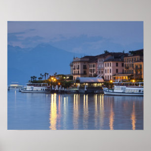 Póster Itália, Província de Como, Bellagio. Vista da cida