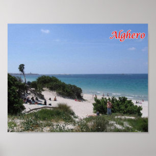 Poster Itália - Sardenha - Alghero - Praia -