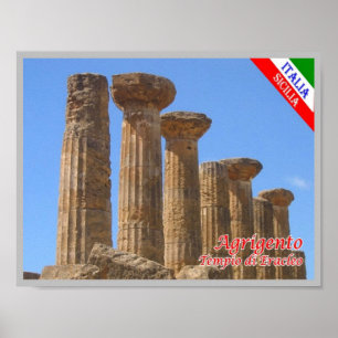 Poster Itália - Sicília - Agrigento - Tempio di Eracleo