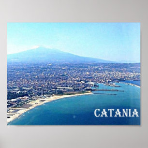 Poster Itália - Sicília - Catania - Etna -